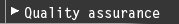 Quality assurance